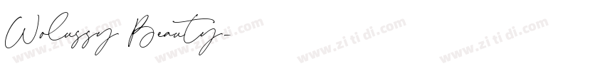Wolussy Beauty字体转换